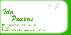 ida paulus business card